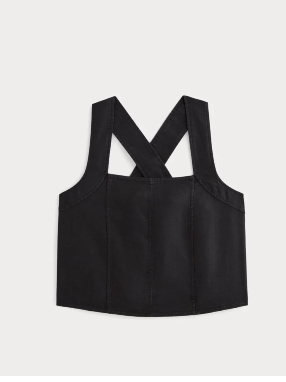 NWT Everlane Black Crossback Linen Tank